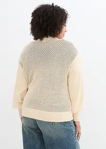 Pullover im Ajour-Lochstrickmuster, bonprix