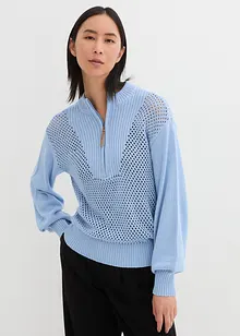 Pull en maille ajourée, bonprix