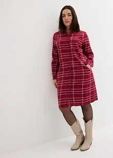 Robe-chemise en flanelle à carreaux, bonprix