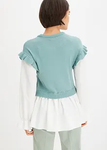 Pullover mit Blusen-Einsatz, bonprix