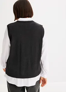 Pullover mit Blusen-Einsatz, bonprix