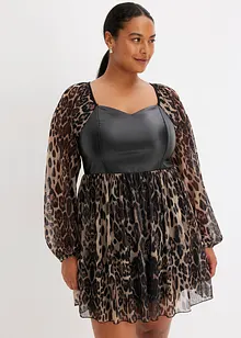 Robe à empiècement en synthétique, bonprix