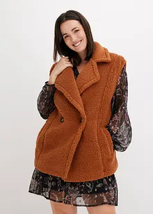 Gilet sans manches en maille peluche, bonprix