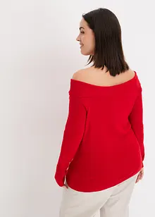 Off-Shoulder-Ripp-Pullover, bonprix