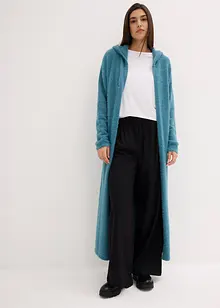 Long manteau en maille fil plume, bonprix