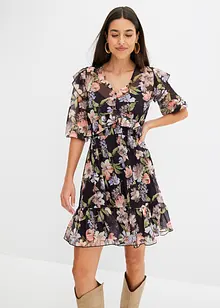 Robe imprimée en mesh, bonprix