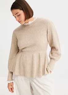 Pullover mit Blusen-Einsatz, bonprix