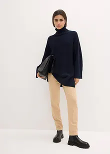 Oversize-Rollkragenpullover aus Baumwoll-Mix, bonprix