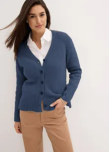 Oversize-Strickjacke mit Seitenschlitzen, bonprix