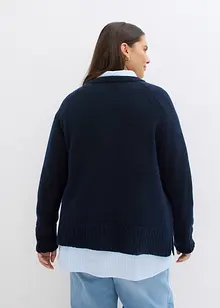 Oversize-Strickjacke mit Seitenschlitzen, bonprix