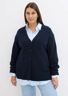 Oversize-Strickjacke mit Seitenschlitzen, bonprix