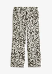 Wide-Leg Hose mit Schlangenprint, bonprix