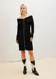 Robe côtelée à fermeture zippée, bonprix