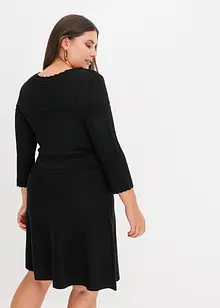 Robe en maille à motif ajouré avec viscose, bonprix