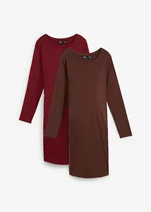 Umstandsshirtkleid  mit Bio- Baumwolle (2er-Pack), bonprix