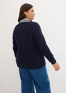 Pull côtelé en coton, bonprix