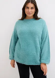 Pullover aus flauschigem Federgarn, bonprix