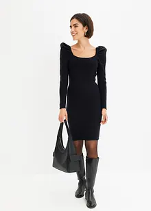 Robe en maille à décolleté carré, bonprix