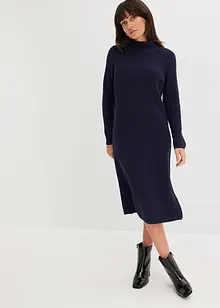 Geripptes Strickkleid aus reiner Baumwolle, bonprix