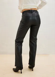 Lederimitat-Hose, Mid Waist, bonprix