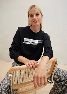 Cropped-Sweatshirt mit Wording, bonprix