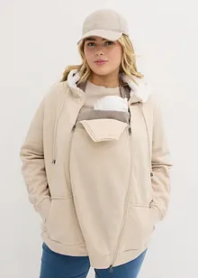 Umstands-Sweatjacke mit Baby-Einsatz und flauschiger Innenseite, bonprix