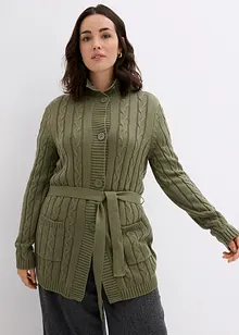 Longstrickjacke mit Zopfmuster, bonprix