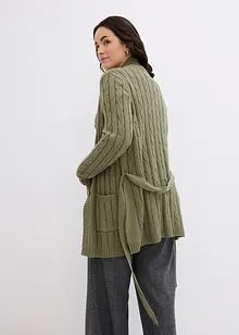 Longstrickjacke mit Zopfmuster, bonprix