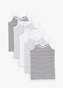 Lot de 5 maillots de corps coton fille, bonprix