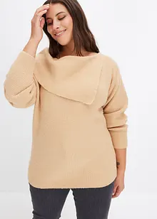 Pullover mit großem Kragen, bonprix