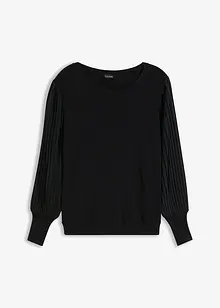 Pull avec manches plissées, bonprix