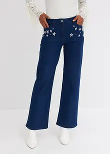 Wide-Leg-Jeans Mid Waist, bonprix