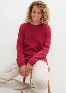 Milano Rib Pullover mit Rundhals, bonprix