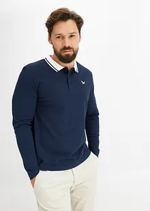 Polo en piqué, manches longues, bonprix