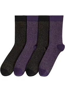 Socken mit Glitzergarn mit Bio-Baumwolle (4er Pack), bonprix