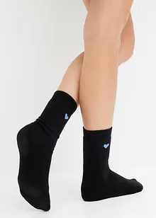 Thermo Socken mit Stickerei und Bio-Baumwolle (6er Pack), bonprix