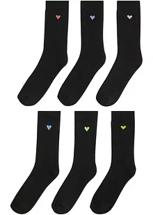 Lot de 6 paires de chaussettes chaudes avec broderie, bonprix