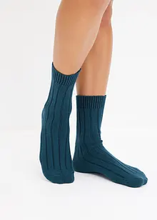 Socken mit Strickstruktur mit Baumwolle (3er Pack), bonprix