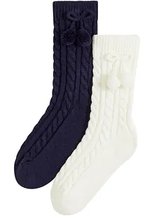 Dicke Socken mit Strickmuster (2er Pack), bonprix