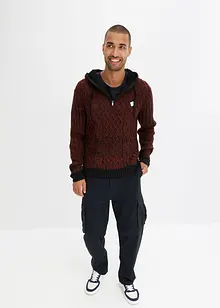 Grobstrick-Pullover mit Kapuze, Slim Fit, bonprix