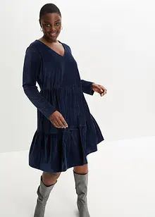 Minikleid aus elastischen Samt, bonprix