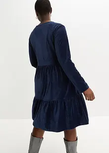 Mini-robe en velours élastique, bonprix