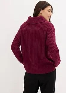 Pullover mit V-Ausschnitt und Seitenschlitzen, bonprix