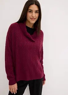 Pullover mit V-Ausschnitt und Seitenschlitzen, bonprix