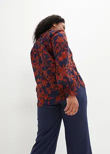 Chemisier en mousseline avec détails smockés, bonprix