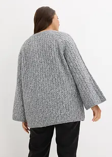 Oversize-Pullover mit Zopfmuster, bonprix