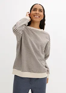 Oversize-Sweatshirt, gestreift, bonprix