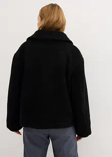 Gefütterte Teddyjacke mit Kragen, bonprix