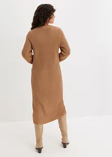 Geripptes Strickkleid mit Reißverschluss, bonprix