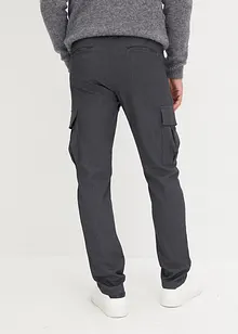 Regular Fit Flanell Cargohose mit Bundfalte, Straight, bonprix